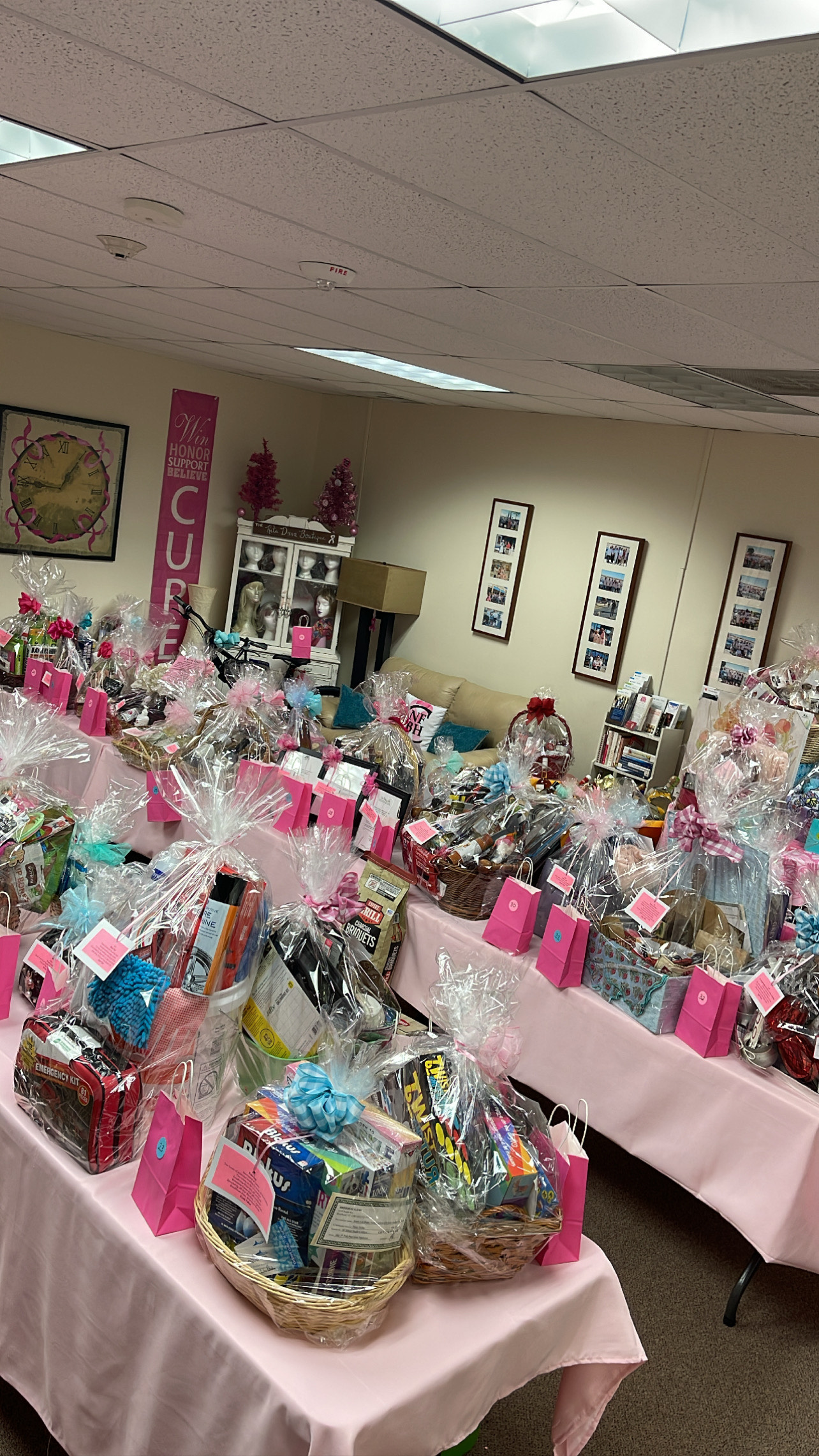 Pink Raffle Basket Pink Pearl Gift Basket Raffle for Stage IV Cancer - Northforker